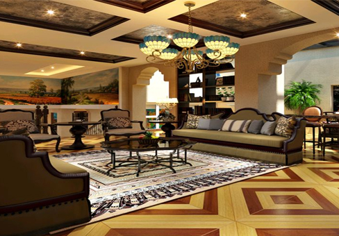 青島歐式效果圖_黃島建邦聽海聯(lián)排別墅裝修設(shè)計風(fēng)格/報價