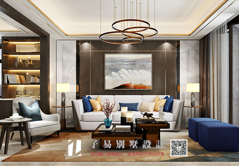 青島新中式效果圖_即墨天泰藍(lán)山別墅裝修設(shè)計(jì)風(fēng)格/報(bào)價(jià)